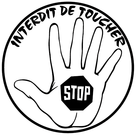 Sticker interdit de toucher